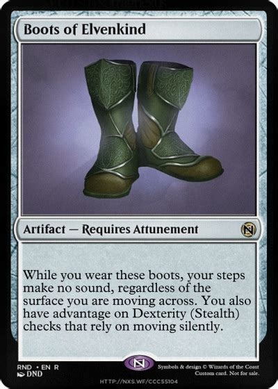 attunement 5e|boots of elvenkind 5e.